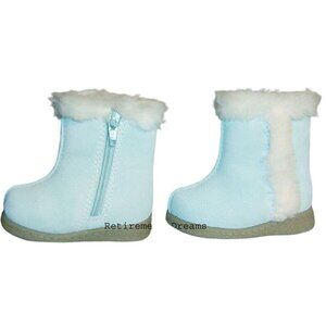 Gymboree Size 01 Infant Girls Snow Boots Faux Fur Lined Leather Crib Shoes NEW